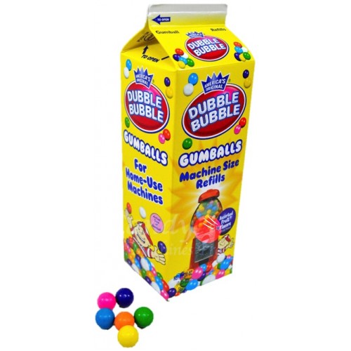 Dubble Bubble Assorted Gumballs Refill Carton 566g