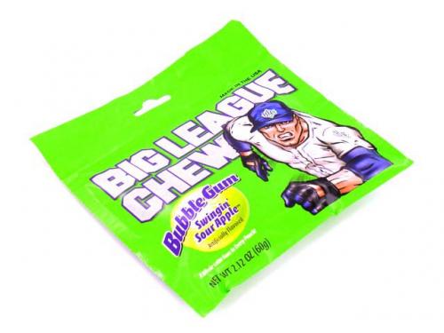 Big League Chew Bubble Gum Sour Apple 60g Coopers Candy